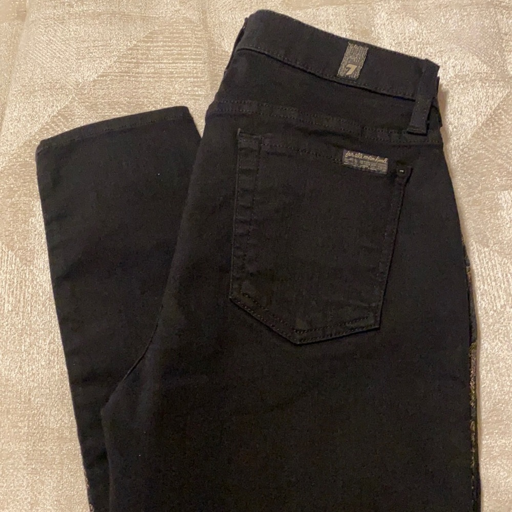 7 for all man kind jeans with gold design